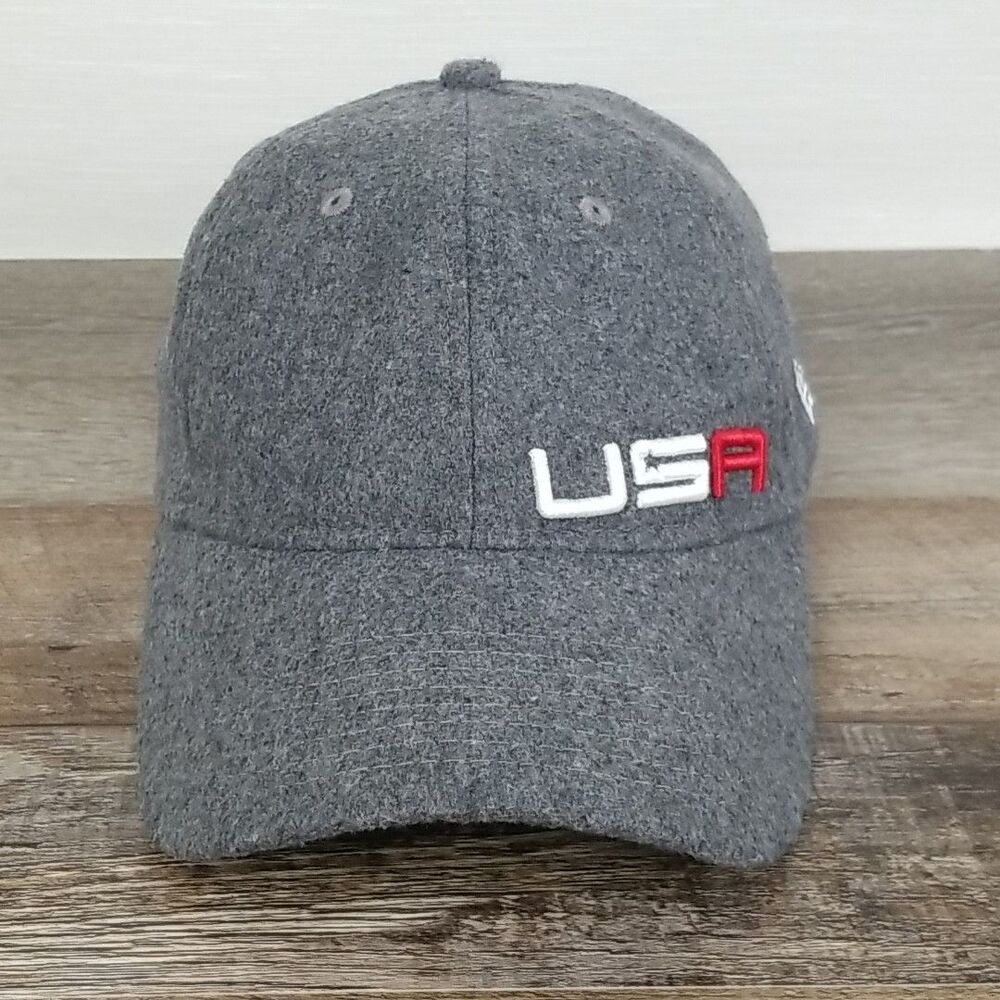 Team USA Hat Cap Strap Back Mens Gray Golf Ryder Cup 2016 Embroidered New Era